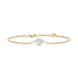 Primini Gold Plated Bracelet w. Milky Aqua Crystal