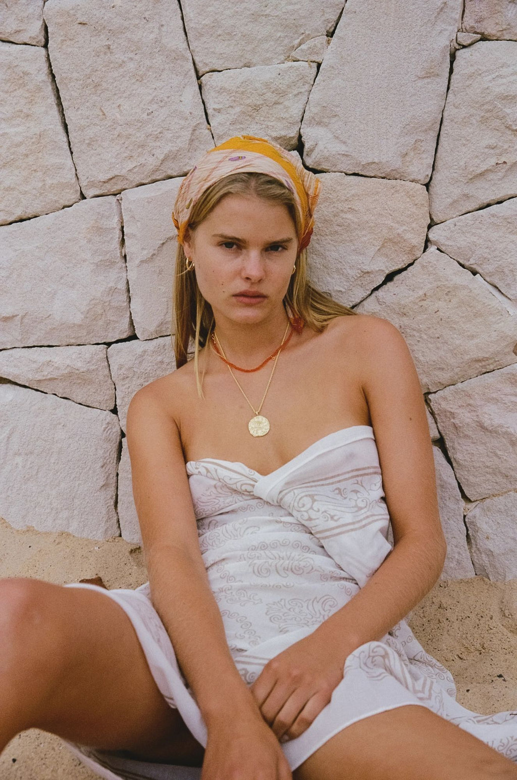 Tangerine Dream Gold Plated Necklace w. Beads