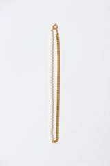 The 50/50 Medium Gold Plated Necklace w. Pearls