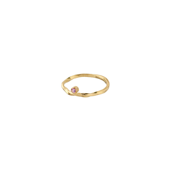 Rebecca 18K Gold Ring w. Pink Sapphire