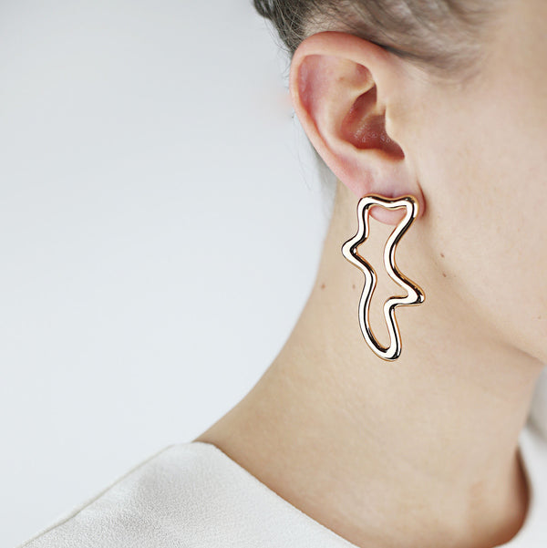 Lava Gold Plated Earrings