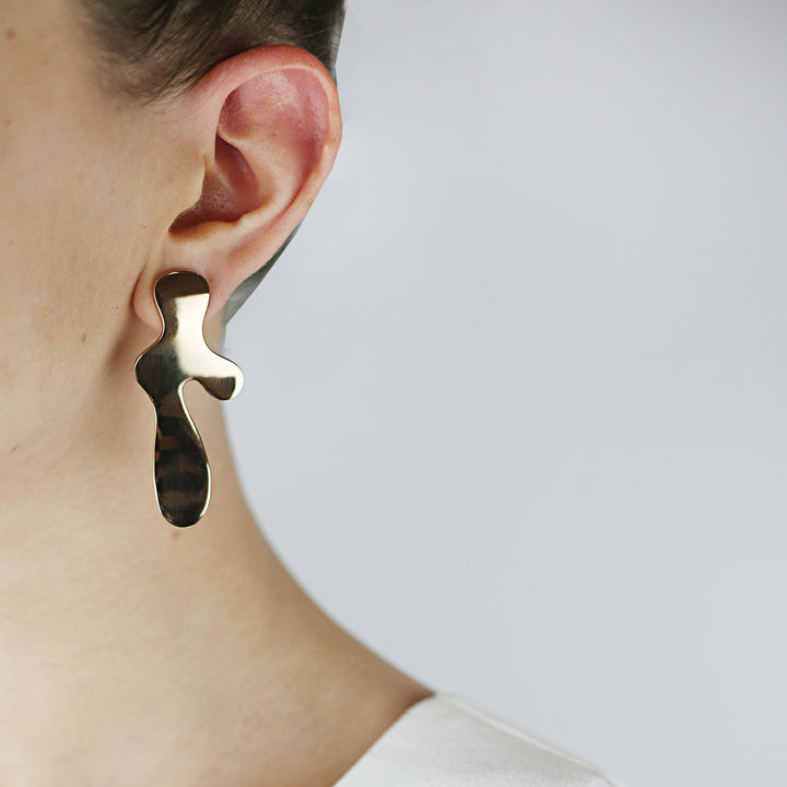 Lava full Gold Plated Earrings