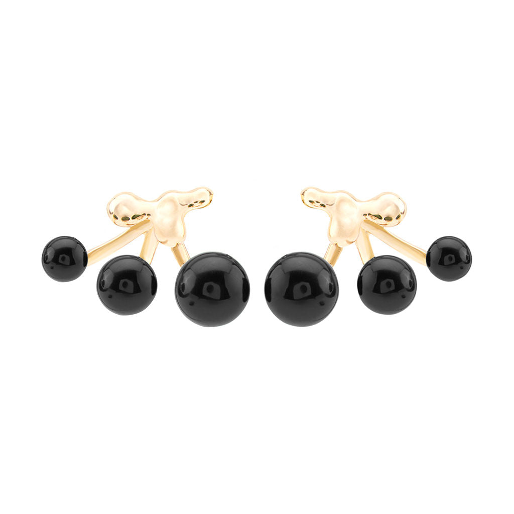 Lava black Gold Plated Studs