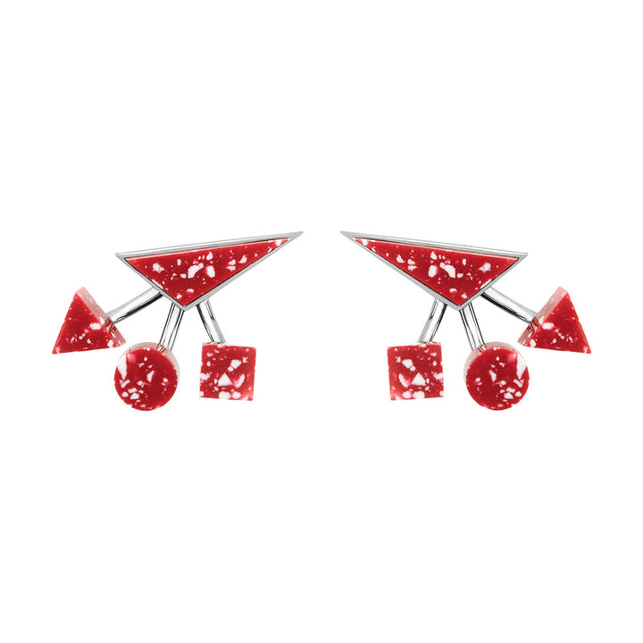 Geometrische rot Gold gepackte Bolzen