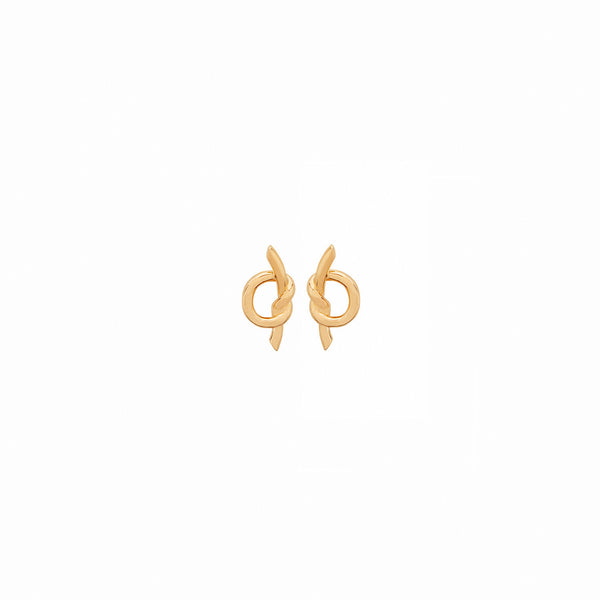 Venus tie Gold Plated Earrings