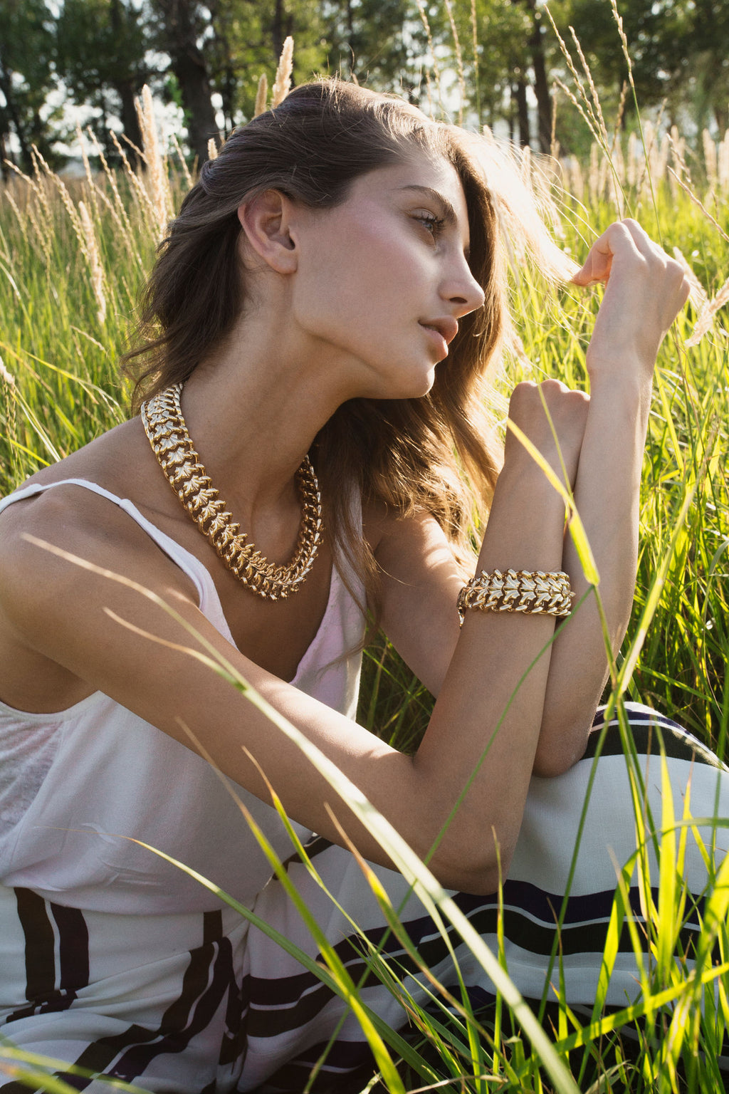 Hula Hoop Gold Plated Necklace