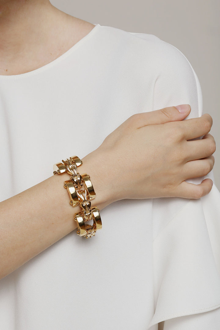 Hula Hoop Link mit goldplattiertem Armband