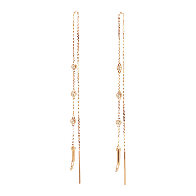Capsule Pair Gold Plated Earrings w. Crystal