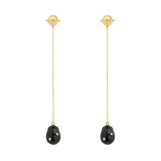 Lieferbar Star drop Gold Plated Earrings