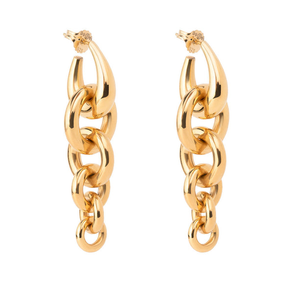 Hanging links Gold Plated Earrings
