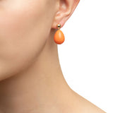 Orange Mini Drop Gold Plated Earrings