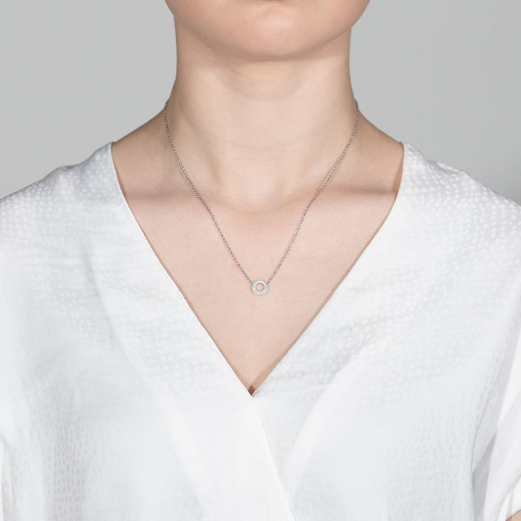 Matiné 18K Whitegold Necklace w. 42 Diamonds