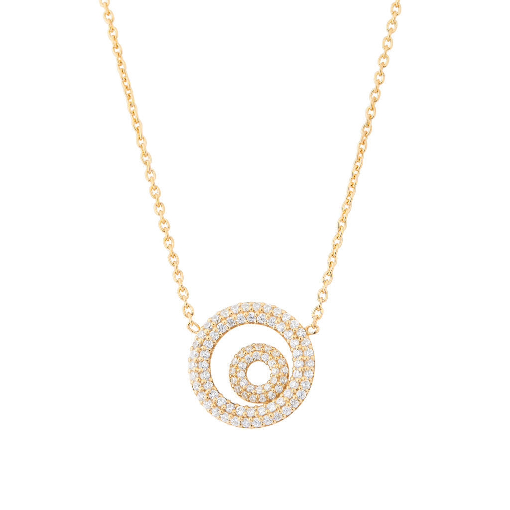 Matiné 18K Gold Necklace w. 93 Diamonds