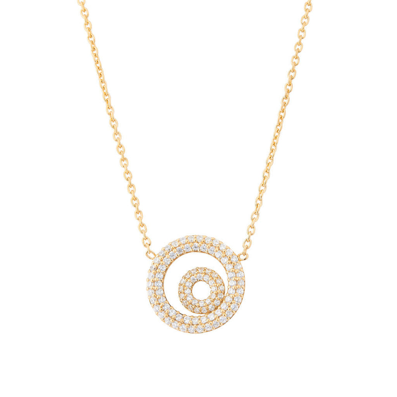 Matiné 18K Gold Necklace w. 93 Diamonds