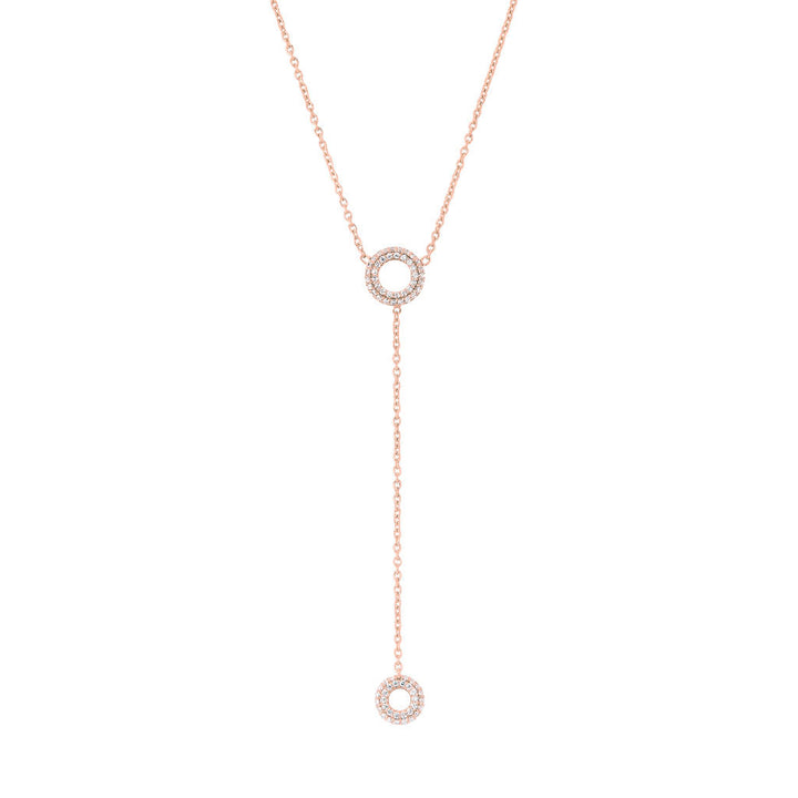 Matiné 18K Rosegold Necklace w. 106 Diamonds