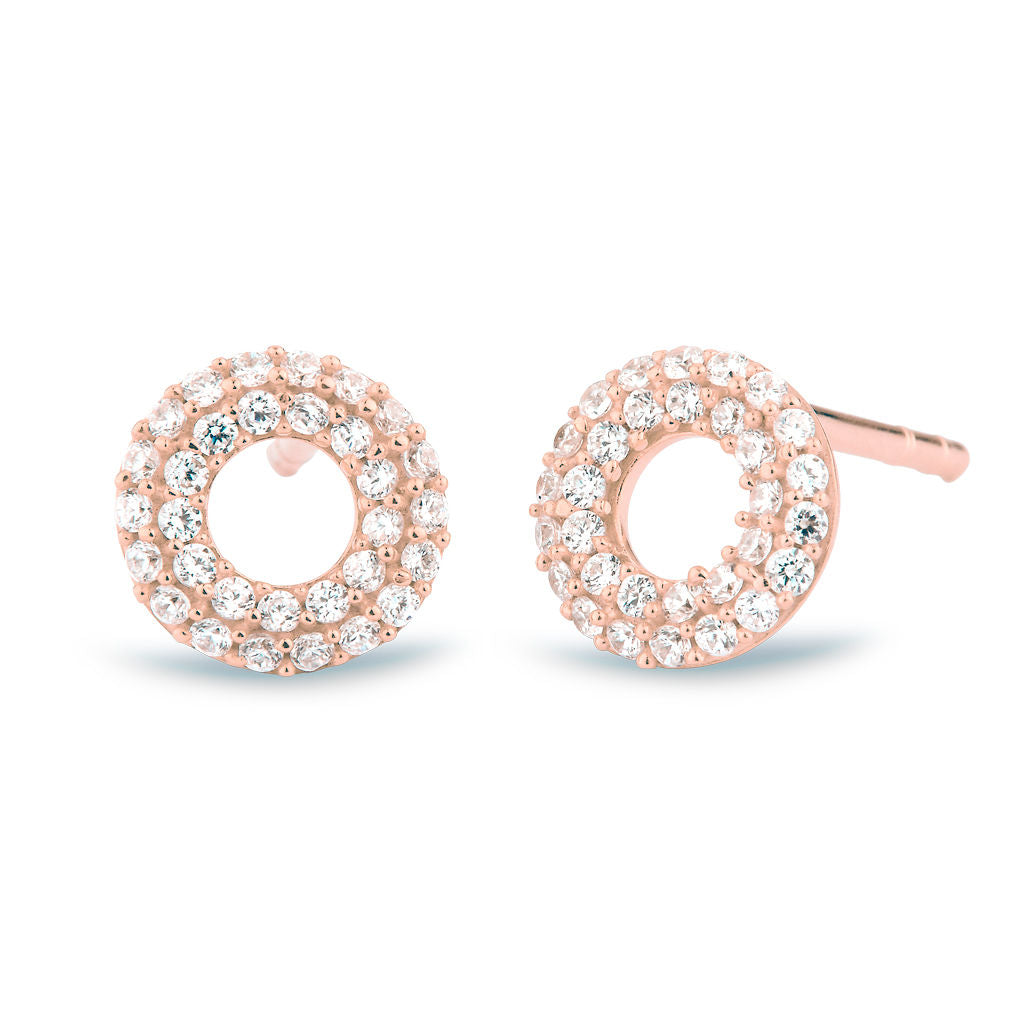 Matiné 18K Rosegold Studs w. 62 Diamonds