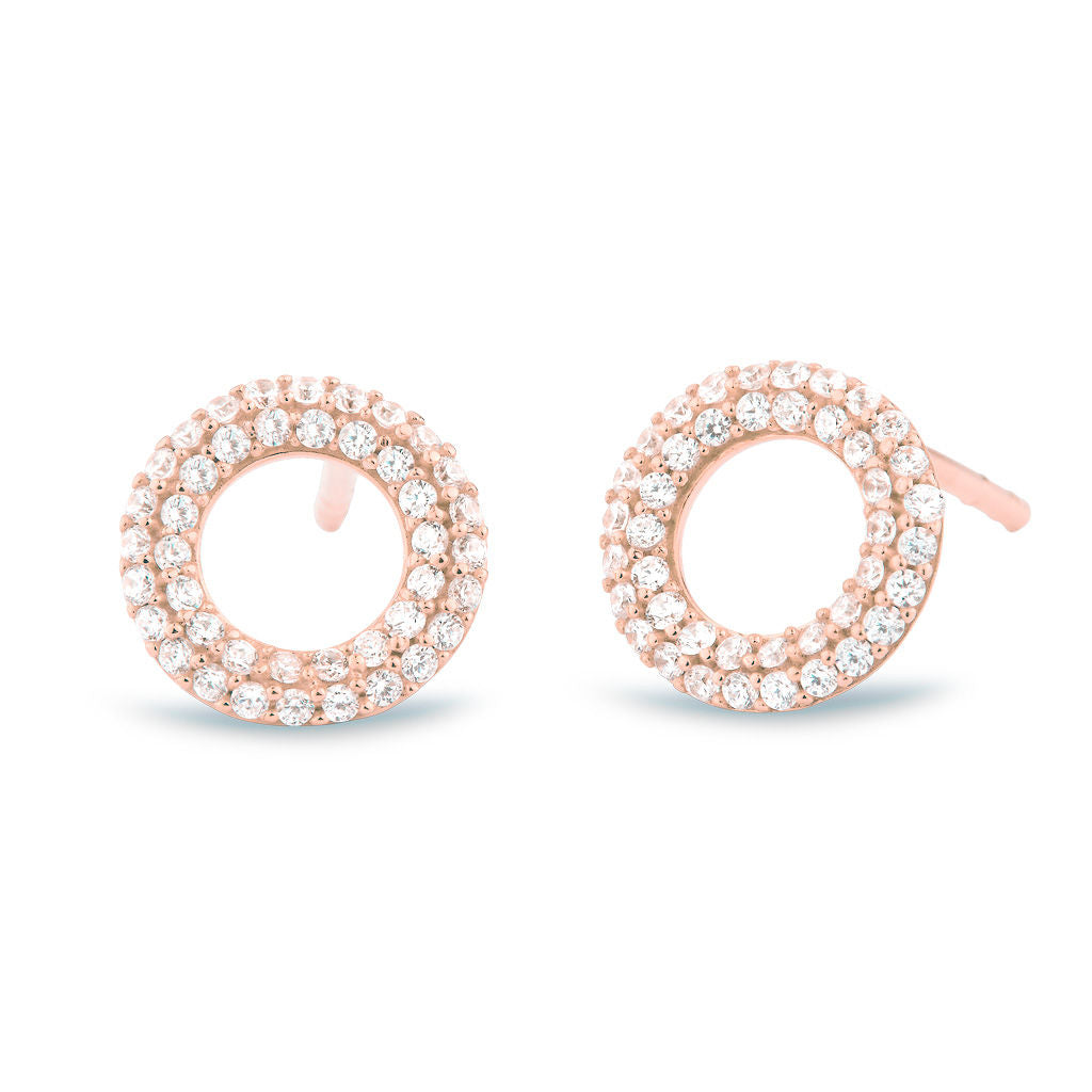 Matiné Ohrstecker 18K Rosegold mit 84 Diamanten