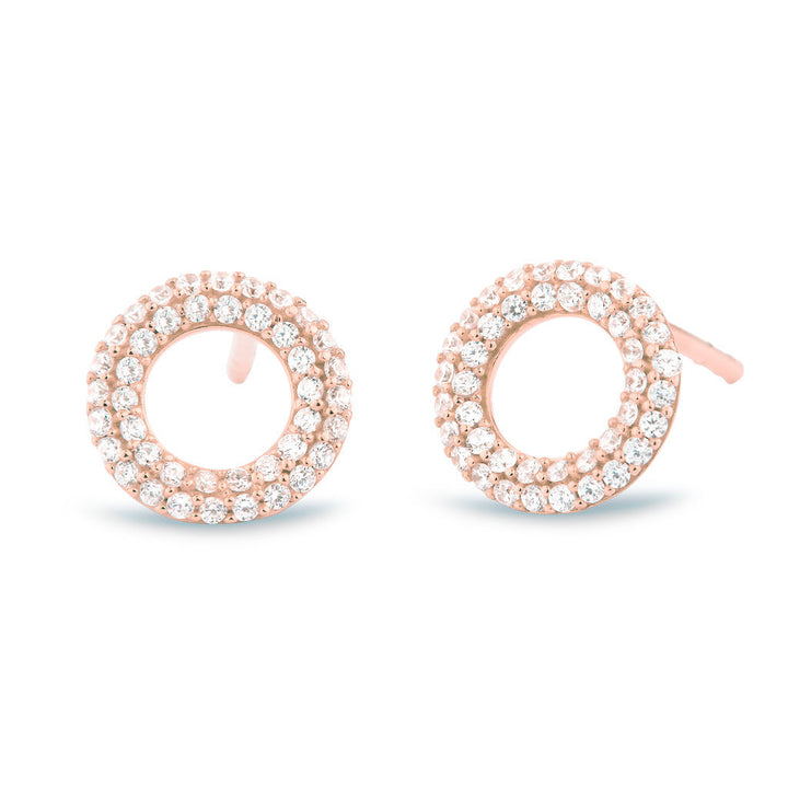 Matiné 18K Rosegold Studs w. 84 Diamonds