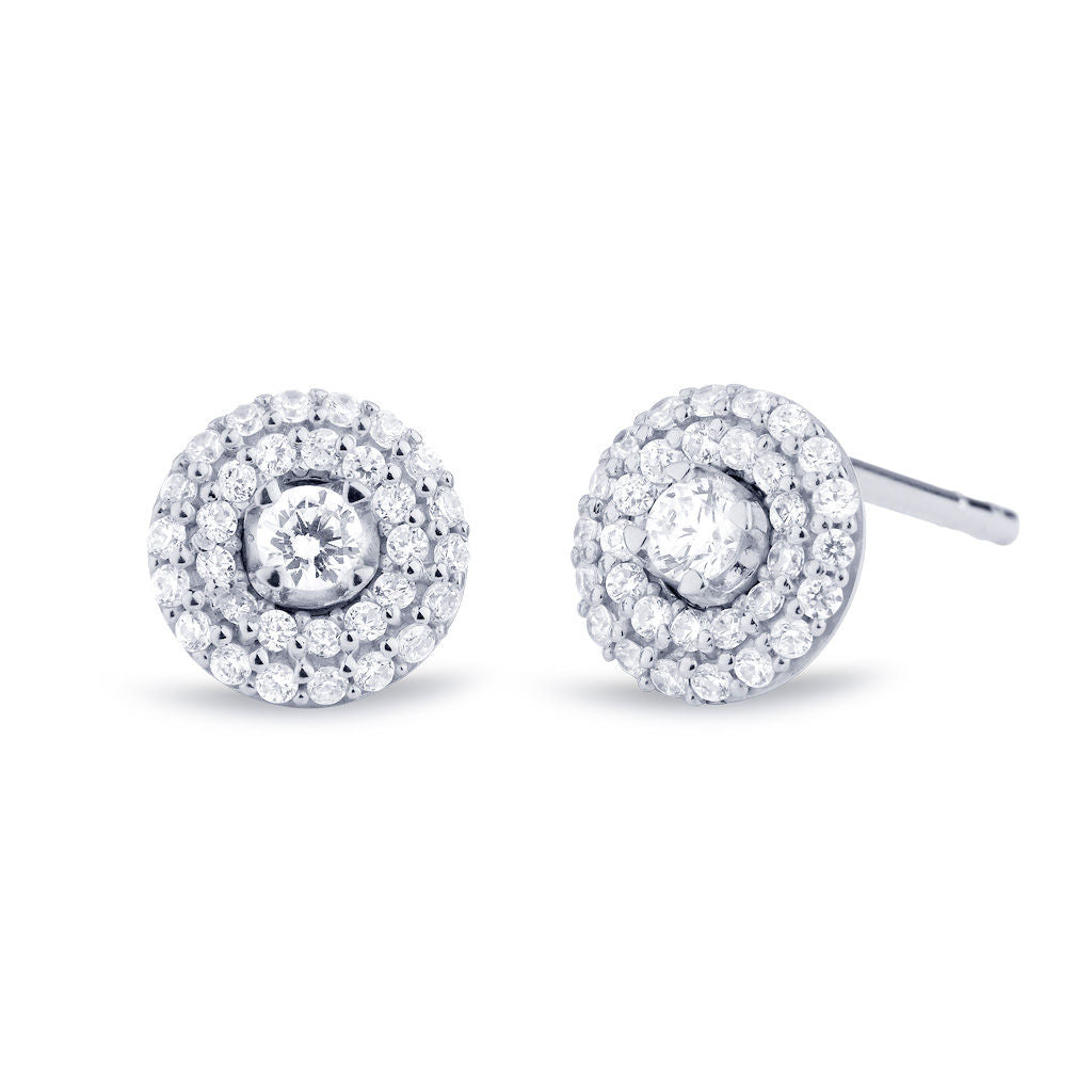 Matiné 18K Whitegold Studs w. 64 Diamonds