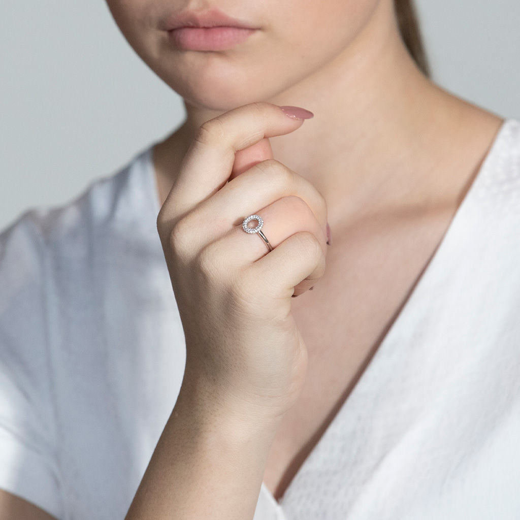 Matiné 18K Rosegold Ring w. 42 Diamonds