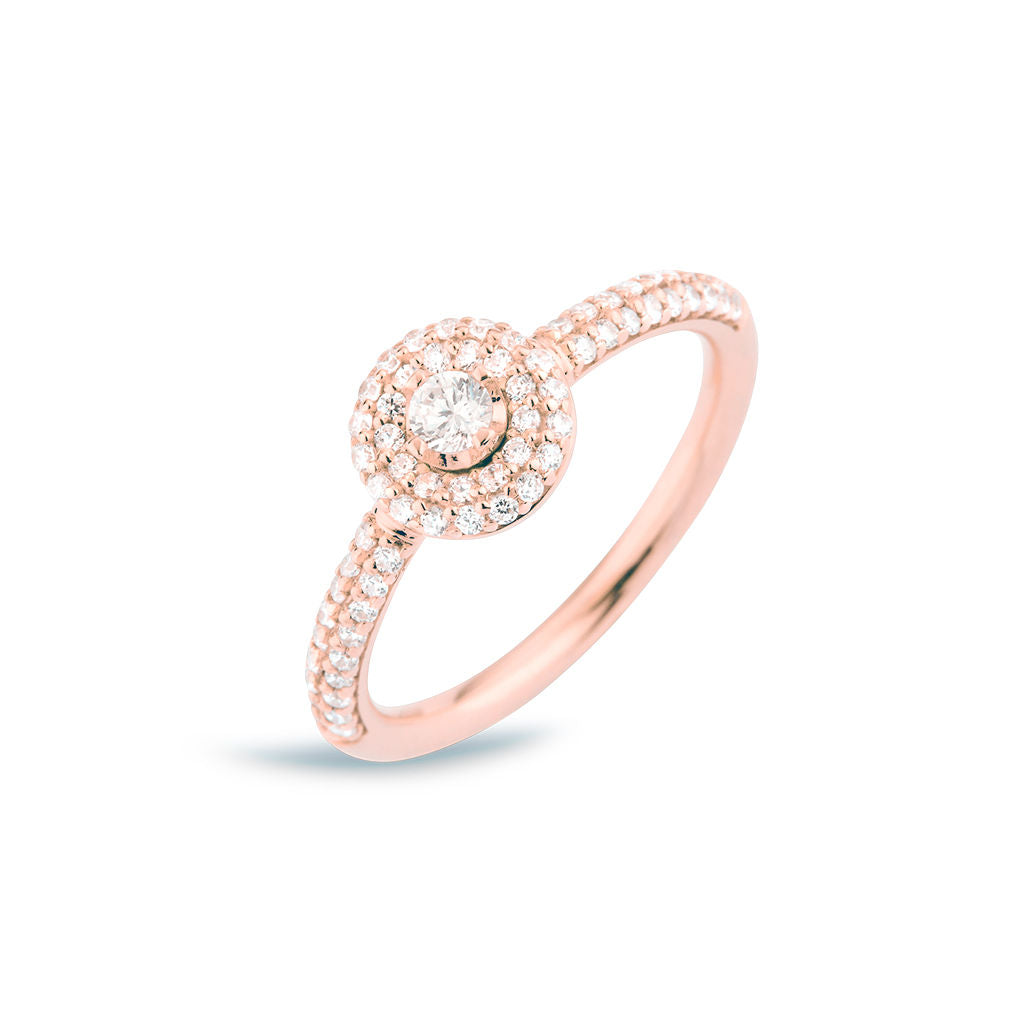 Matiné 18K Rosegold Ring w. 68 Diamonds