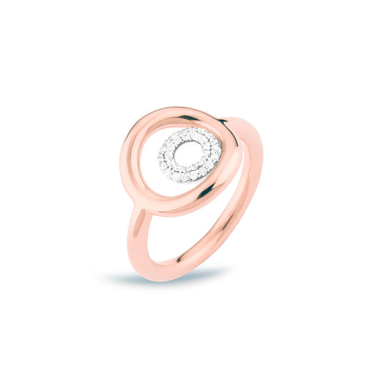 Matiné 18K Rosegold & Weißgoldringmit 31 Diamanten