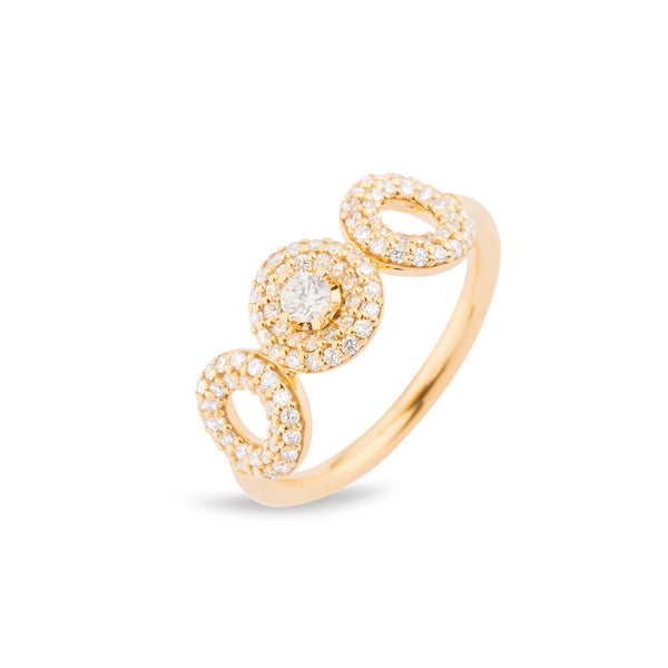 Matiné Ring aus 18K Gold mit 100 Diamanten