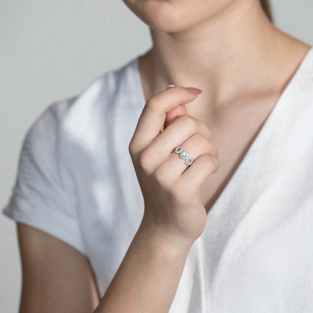 Matiné 18K Rosegold Ring w. 100 Diamonds