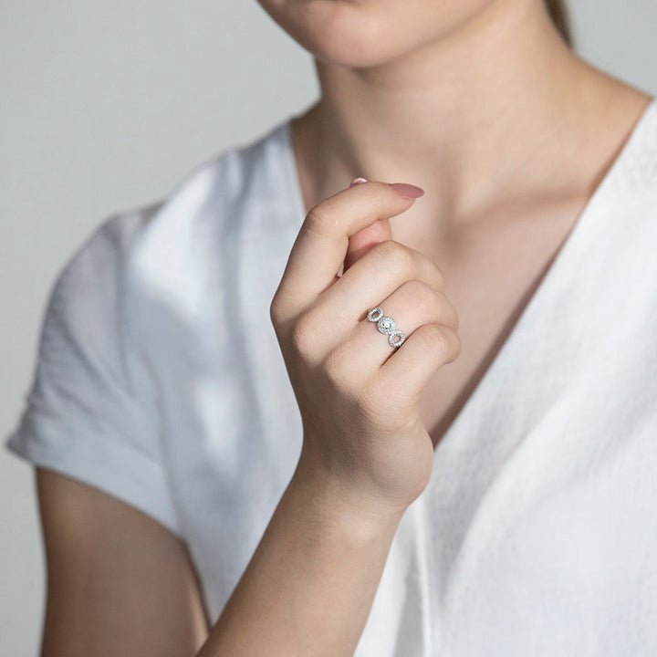 Matiné 18K Rosegold Ring w. 100 Diamonds