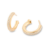 Matiné 18K Gold Hoops w. 110 Diamonds