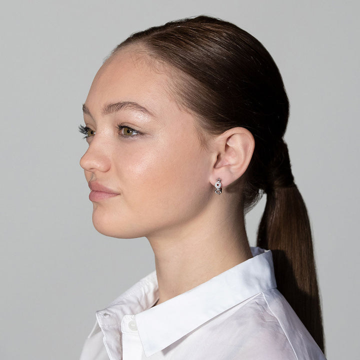 Matiné 18K Whitegold Hoops w. 50 Diamonds