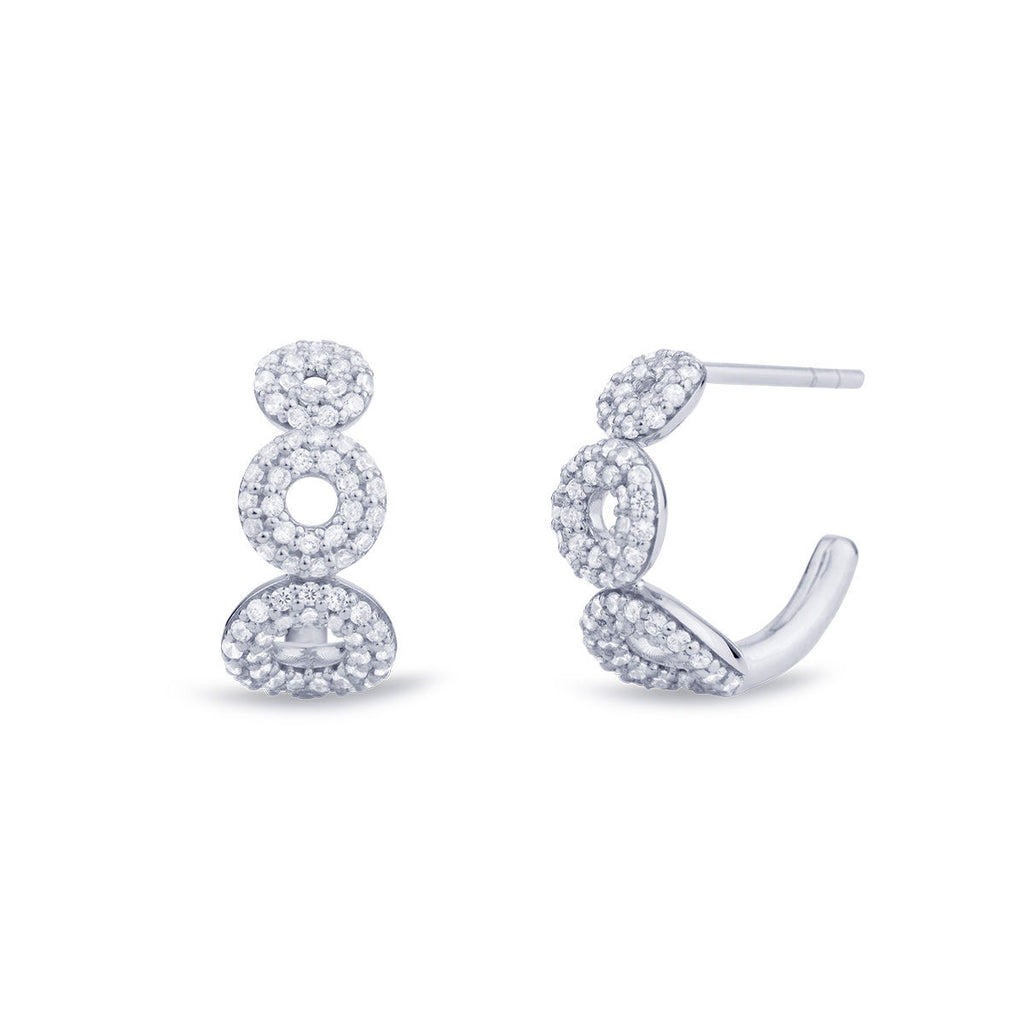 Matiné 18K Whitegold Hoops w. 144 Diamonds