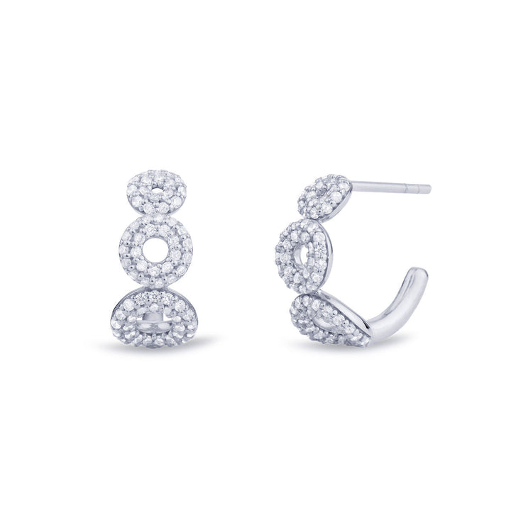 Matiné 18K Whitegold Hoops w. 144 Diamonds