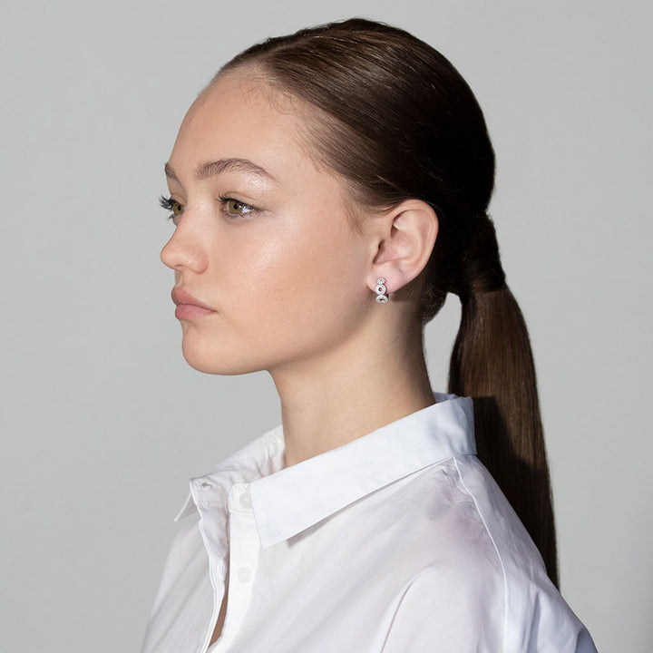 Matiné 18K Rosegold Hoops w. 144 Diamonds