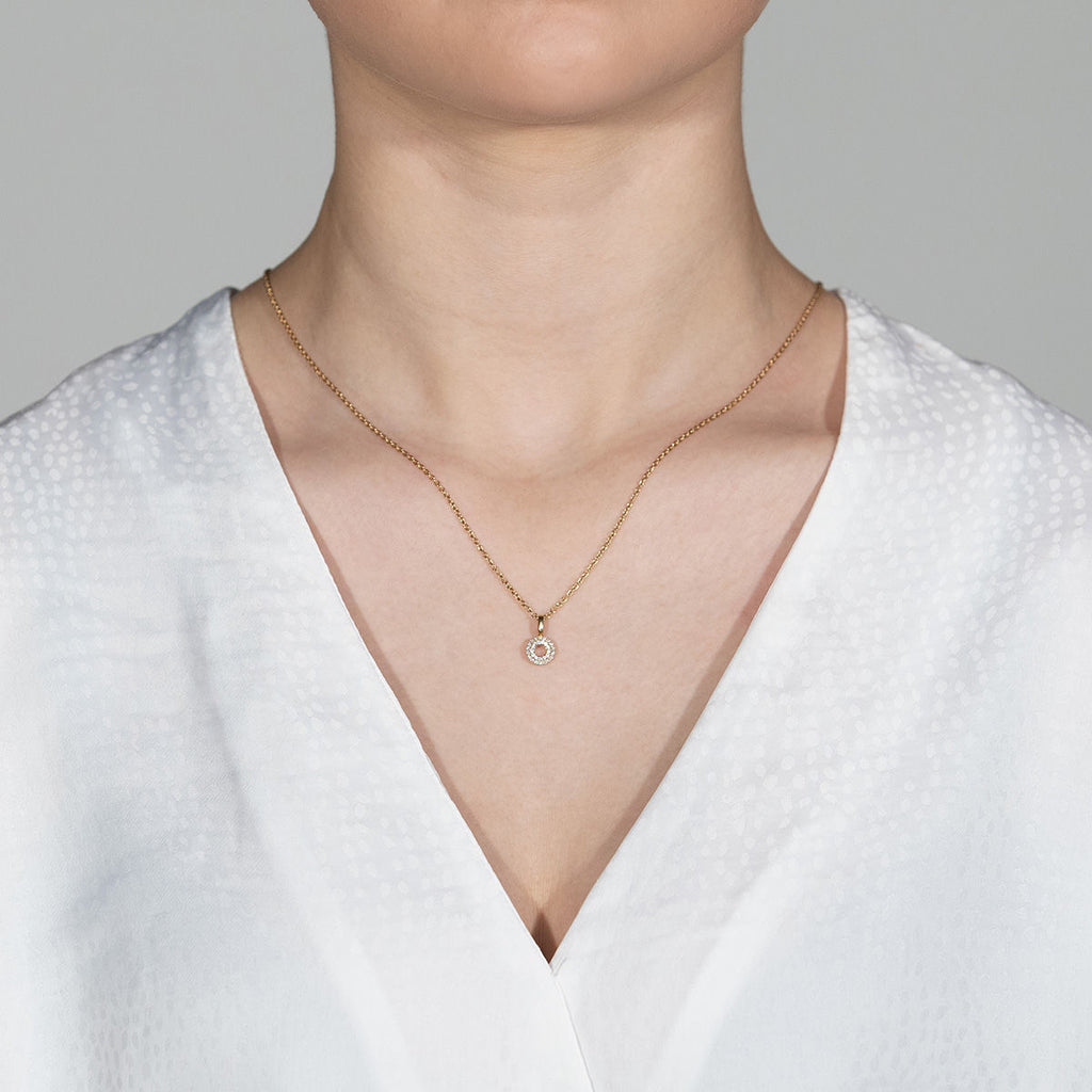 Matiné 18K Gold Pendant w. 31 Diamonds