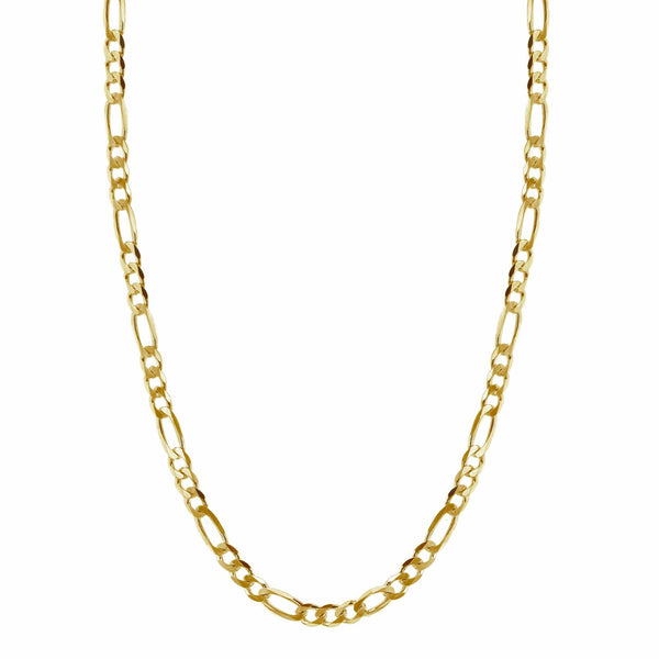 Flat Figaro Gold Plated Necklace