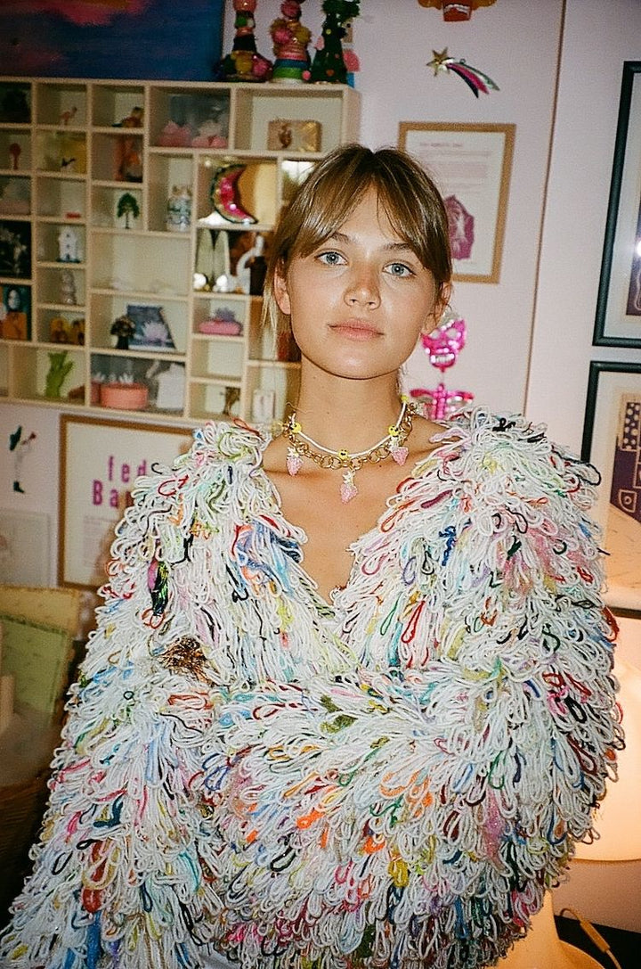 Smiley Halskette I Gelbe Schmuckperlen