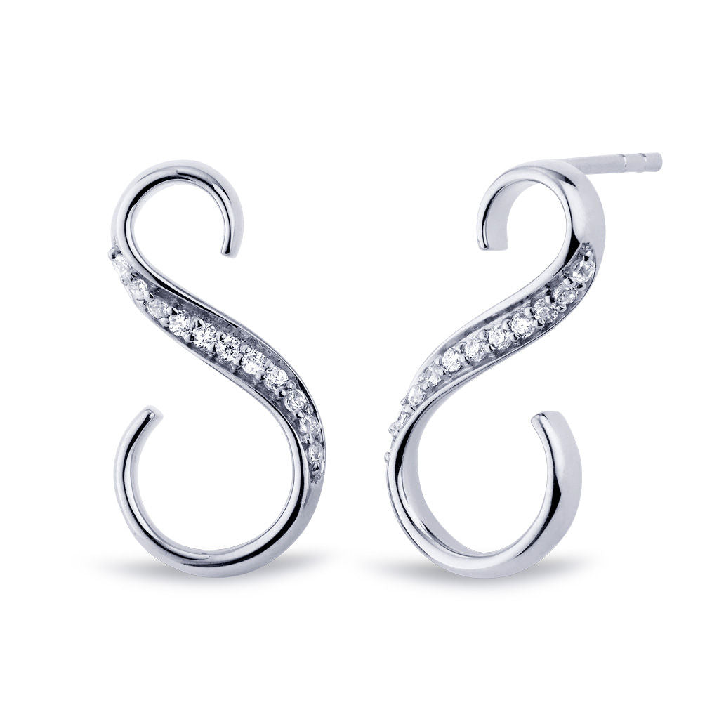 Sitana 18K Hvidguld Studs m. 22 Diamanter