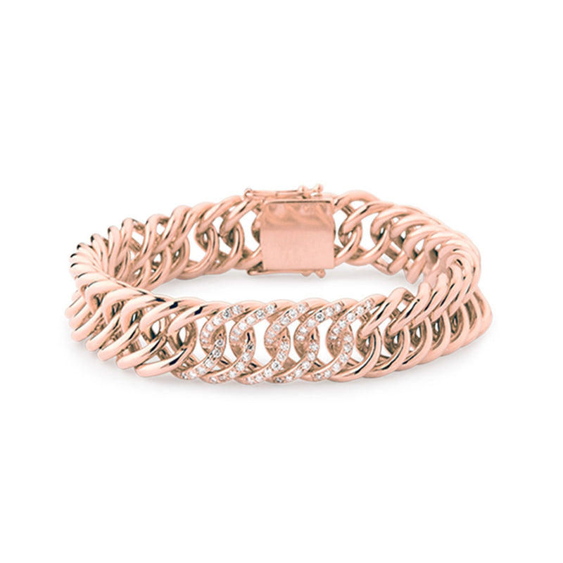 Sitana 18K Rosegold Bracelet w. 60 Diamonds