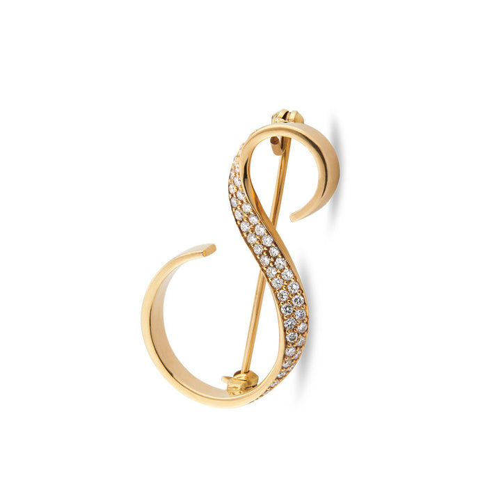 Sitana 18K Gold Brooch w. 39 Diamonds