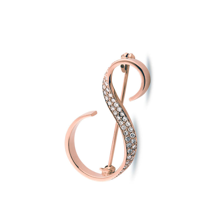 Sitana 18K Rosegold Brooch w. 39 Diamonds