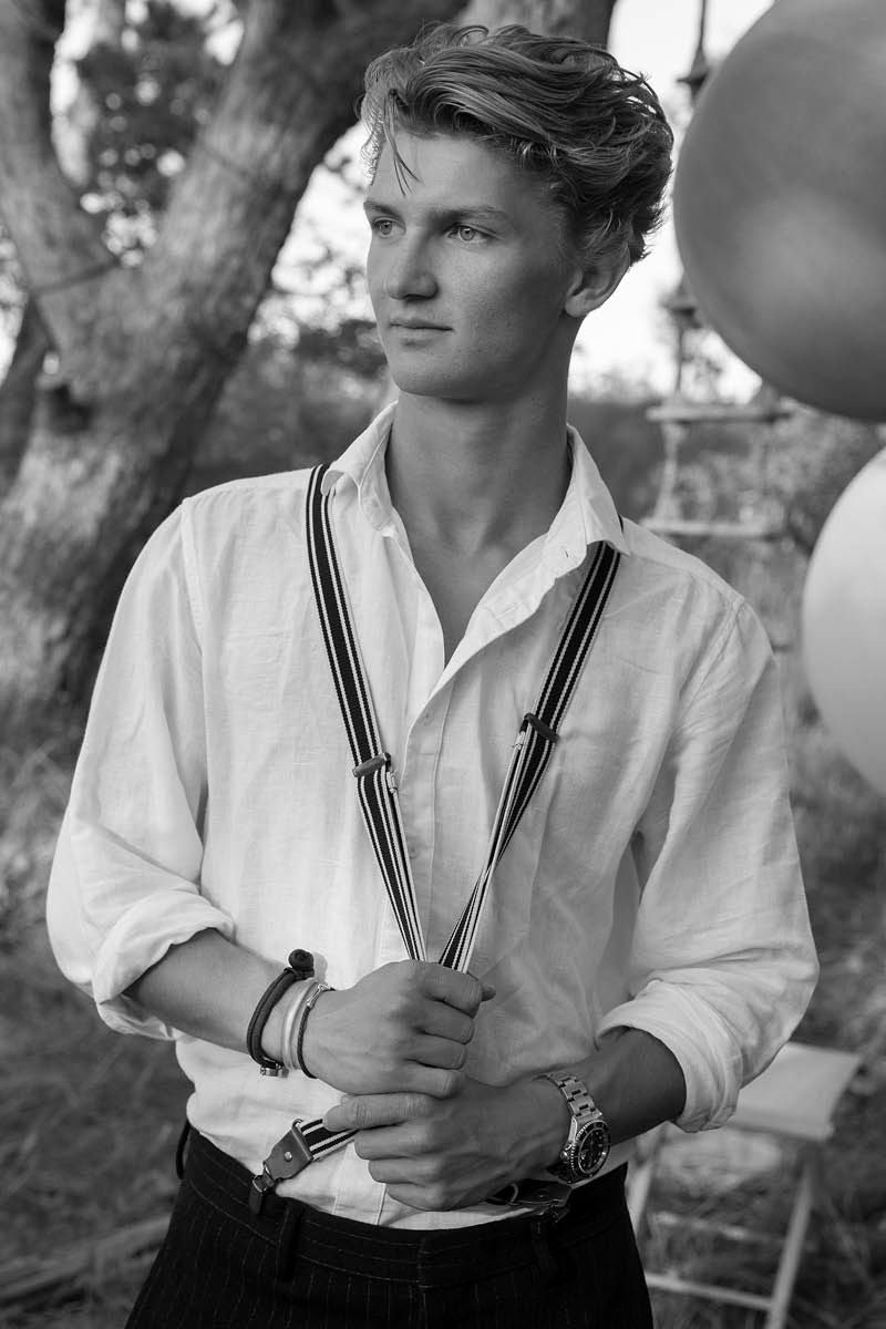 Maroon theme Life men's 18K Gold Bracelet