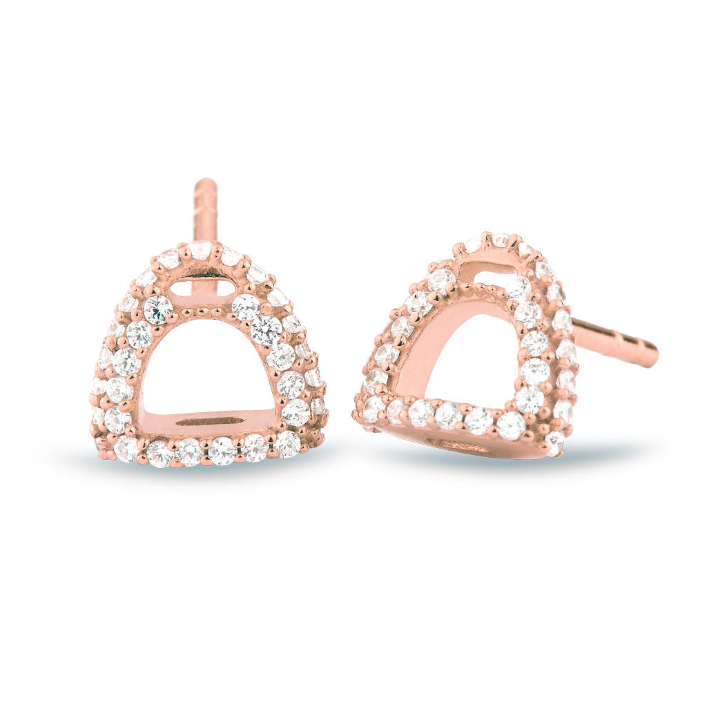 Fiontini Ohrstecker 18K Rosegold mit 66 Diamanten