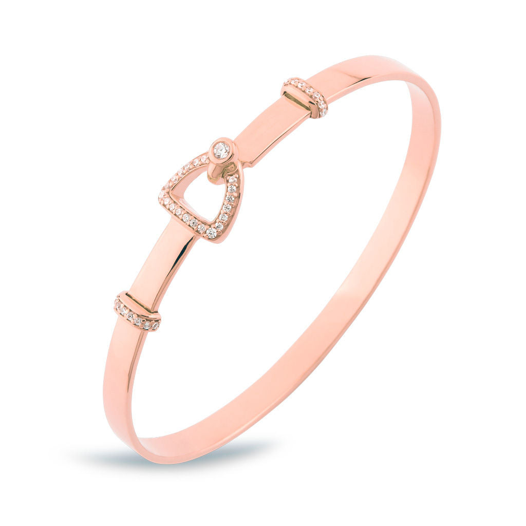 Fiontini 18K Rosaguld Bangle m. 37 Diamanter