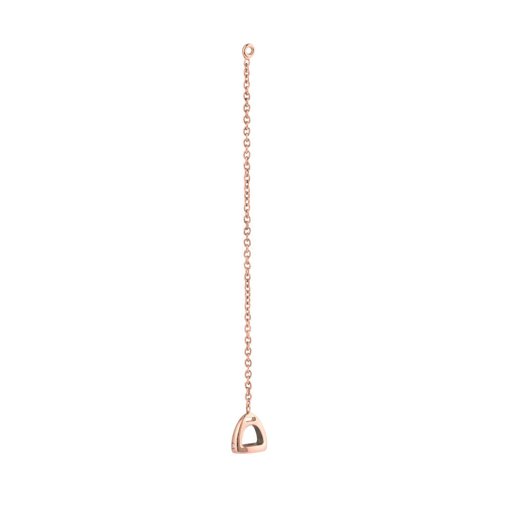 Fiontini 18K Rosegold Ear Pendant w. 2 Diamonds