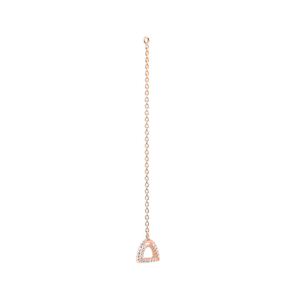 Fiontini 18K Rosegold Ear Pendant w. 48 Diamonds