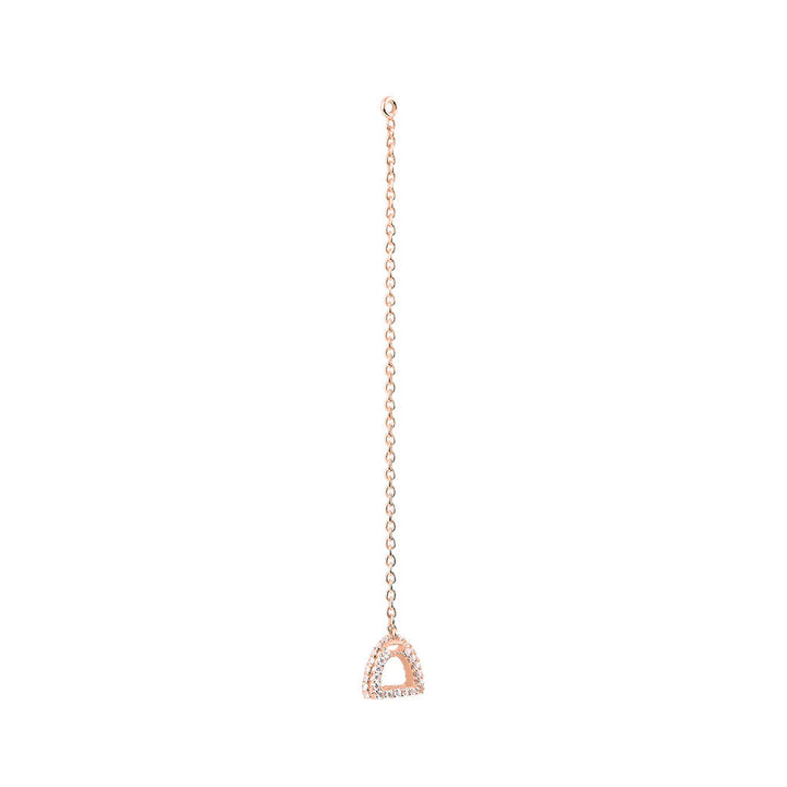Fiontini 18K Rosegold Ear Pendant w. 48 Diamonds