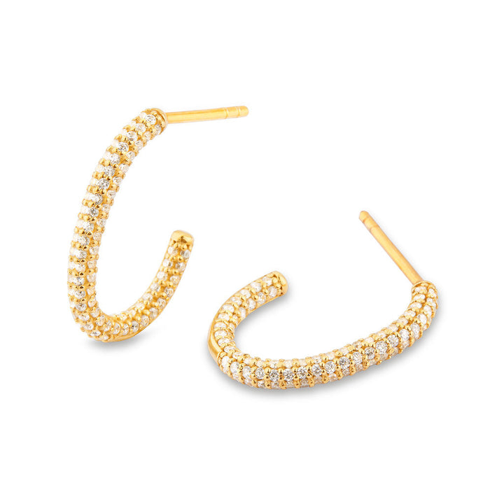 D'avie Hoops aus 18K Gold mit 152 Diamanten