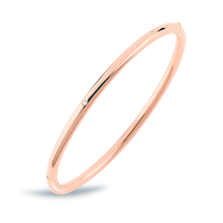 D'avie 18K Rosegold Bangle w. 6 Diamonds
