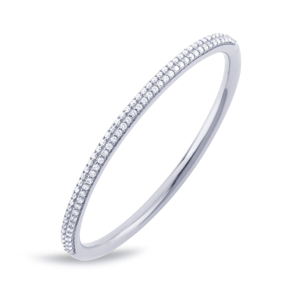 D'avie 18K Whitegold Bangle w. 102 Diamonds